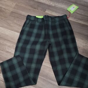 Classic Green Plaid Men's Pants